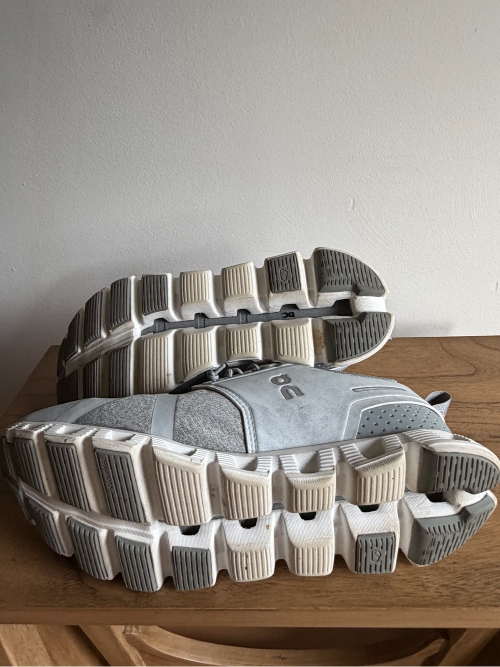 On Running Grey Knit Athletic Sneakers - Picture 4 of 4